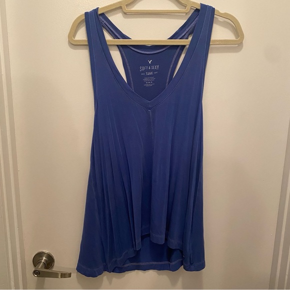 Incredibly Soft Blue American Eagle Racerback Tank - Picture 1 of 4